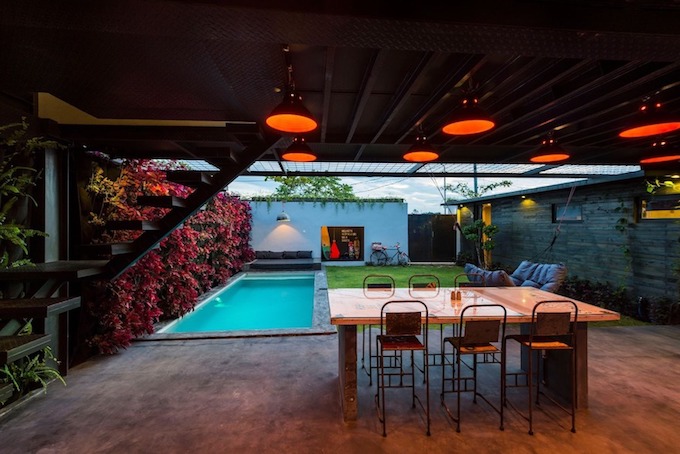 rockyourbnb Designer Urban Villa airbnb Bali Offener Wohnbereich